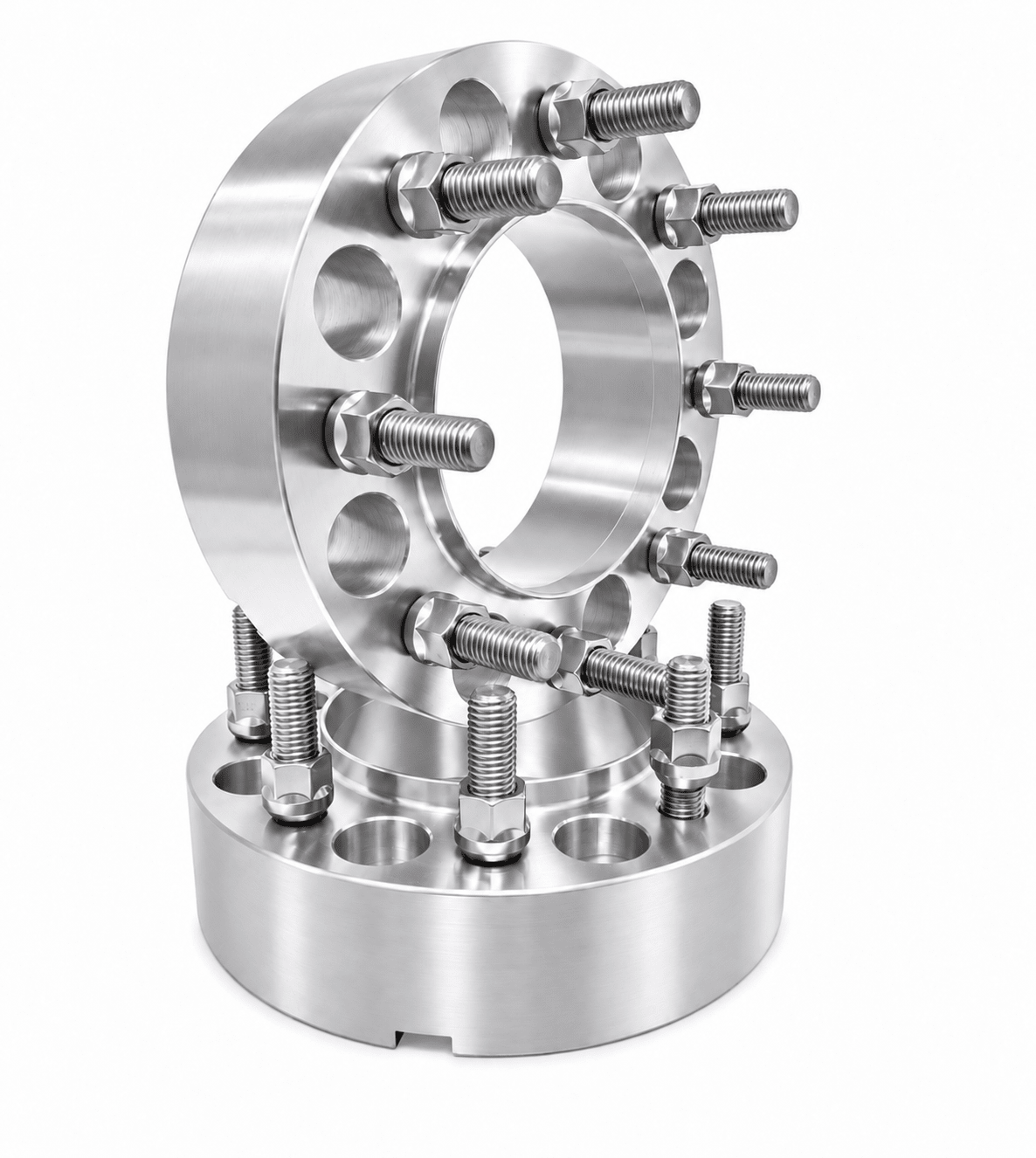 4x 8x170 Wheel Spacers Ford F-250/F-350 2003+, 2" inch, 2 Hub & Wheel Centric Fronts + 2 Lug Centric Rears, M14x1.5 + 32 Free Black or Chrome Spline Lug Nuts - SET Group USA
