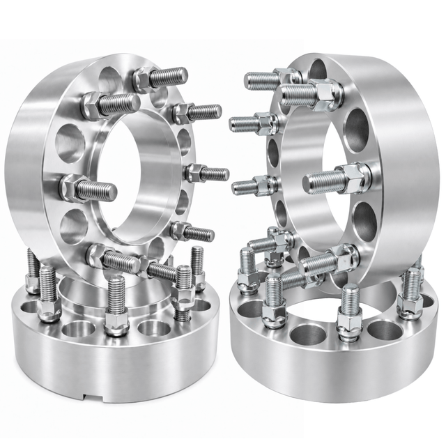 4x 8x170 Wheel Spacers Ford F-250/F-350 2003+, 2" inch, 2 Hub & Wheel Centric Fronts + 2 Lug Centric Rears, M14x1.5 + 32 Free Black or Chrome Spline Lug Nuts - SET Group USA