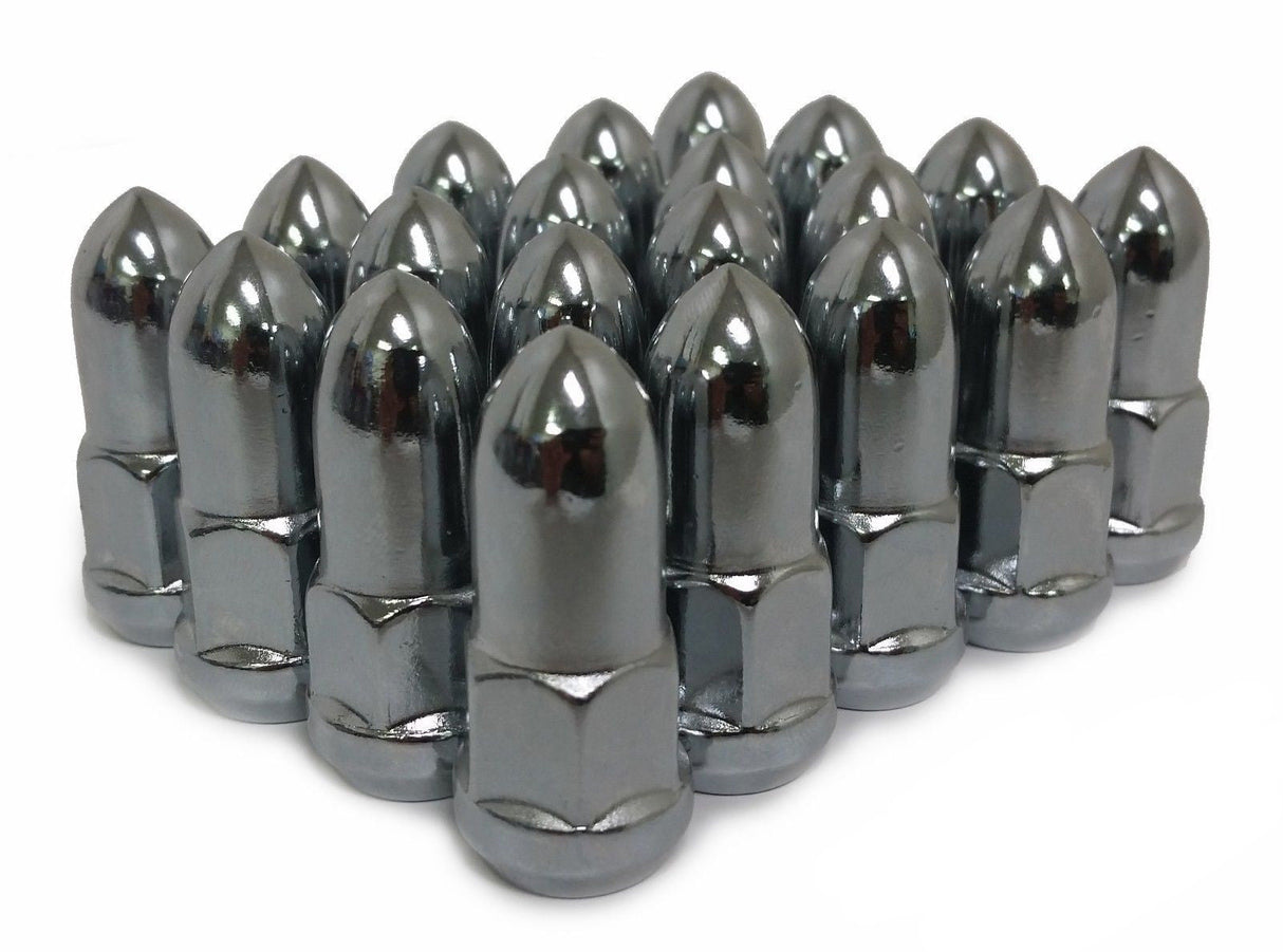 10 BULLET LUG NUTS CHROME BULGE ACORN | 12X1.5 | FITS MOST JDM HONDA ACURA - Set Group USA
