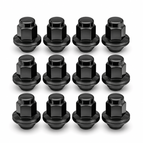 14x1.5 OEM Toyota / Lexus Style Mag Lug Nuts For Tacoma, Tundra, Land Cruiser, Sequoia, LX, GX Black Wheel Lugs With Attached Washer 14mm x 1.5 - SET Group USA
