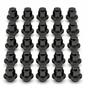 14x1.5 OEM Toyota / Lexus Style Mag Lug Nuts For Tacoma, Tundra, Land Cruiser, Sequoia, LX, GX Black Wheel Lugs With Attached Washer 14mm x 1.5 - SET Group USA