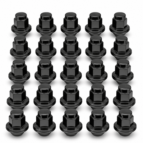 14x1.5 OEM Toyota / Lexus Style Mag Lug Nuts For Tacoma, Tundra, Land Cruiser, Sequoia, LX, GX Black Wheel Lugs With Attached Washer 14mm x 1.5 - SET Group USA