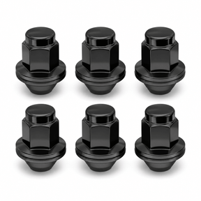 14x1.5 OEM Toyota / Lexus Style Mag Lug Nuts For Tacoma, Tundra, Land Cruiser, Sequoia, LX, GX Black Wheel Lugs With Attached Washer 14mm x 1.5 - SET Group USA