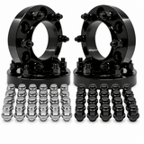4x Hub Centric Wheel Spacers 6x5.5 (6x139.7) Toyota Tacoma, 4Runner, FJ Cruiser, Land Cruiser, Tundra, Lexus GX, 1"-2", M12x1.5 Studs, 106mm Bore & Lip, Forged 6061-T6 Aluminum, Plus Free 20x 12x1.5 Black or Chrome OEM Toyota/Lexus Style Mag Lug Nuts - SET Group USA